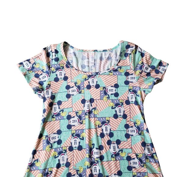LuLaRoe Womens Size Small Mickey Mouse Geometric Irma Tunic Shirt - Picture 4 of 7